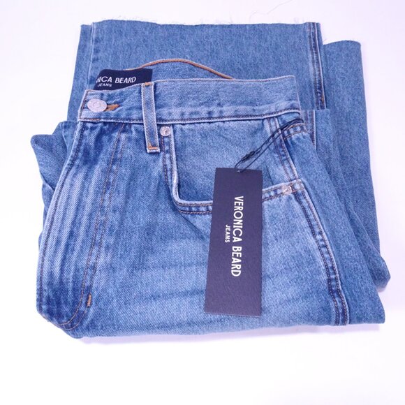 Veronica Beard Taylor Cropped High Rise Wide Enough Said Blue Jeans NWT 298 29 - Picture 9 of 9
